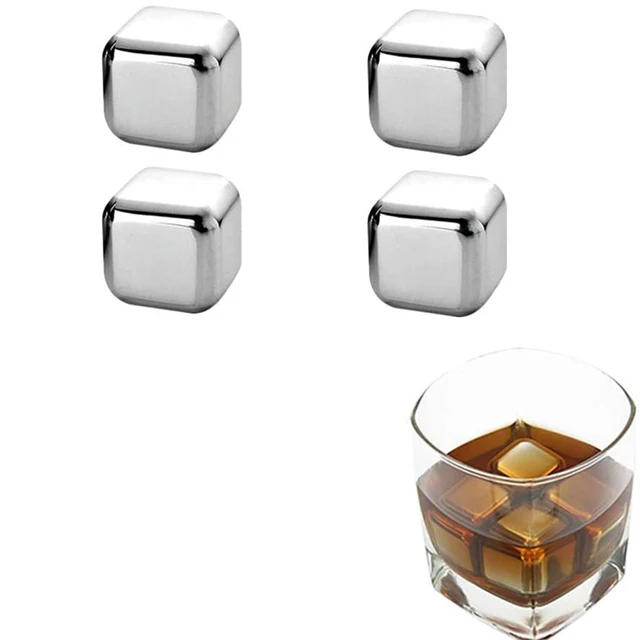 Reusable stone whisky rocks Wine Bar stainless steel Ice cubes set