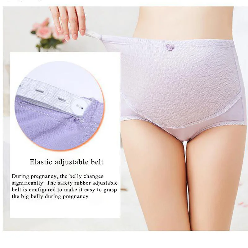
Ladies High Waist Stretch Cotton Pregnant Postpartum Women Plus Size Underwear Maternity Panties 