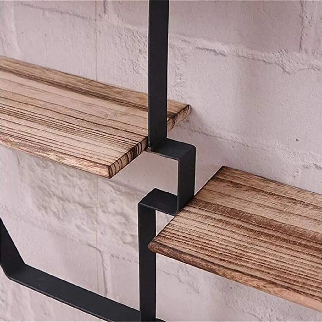 Customized nature colo good price wooden floating shelf  wooden floating shelves for wall