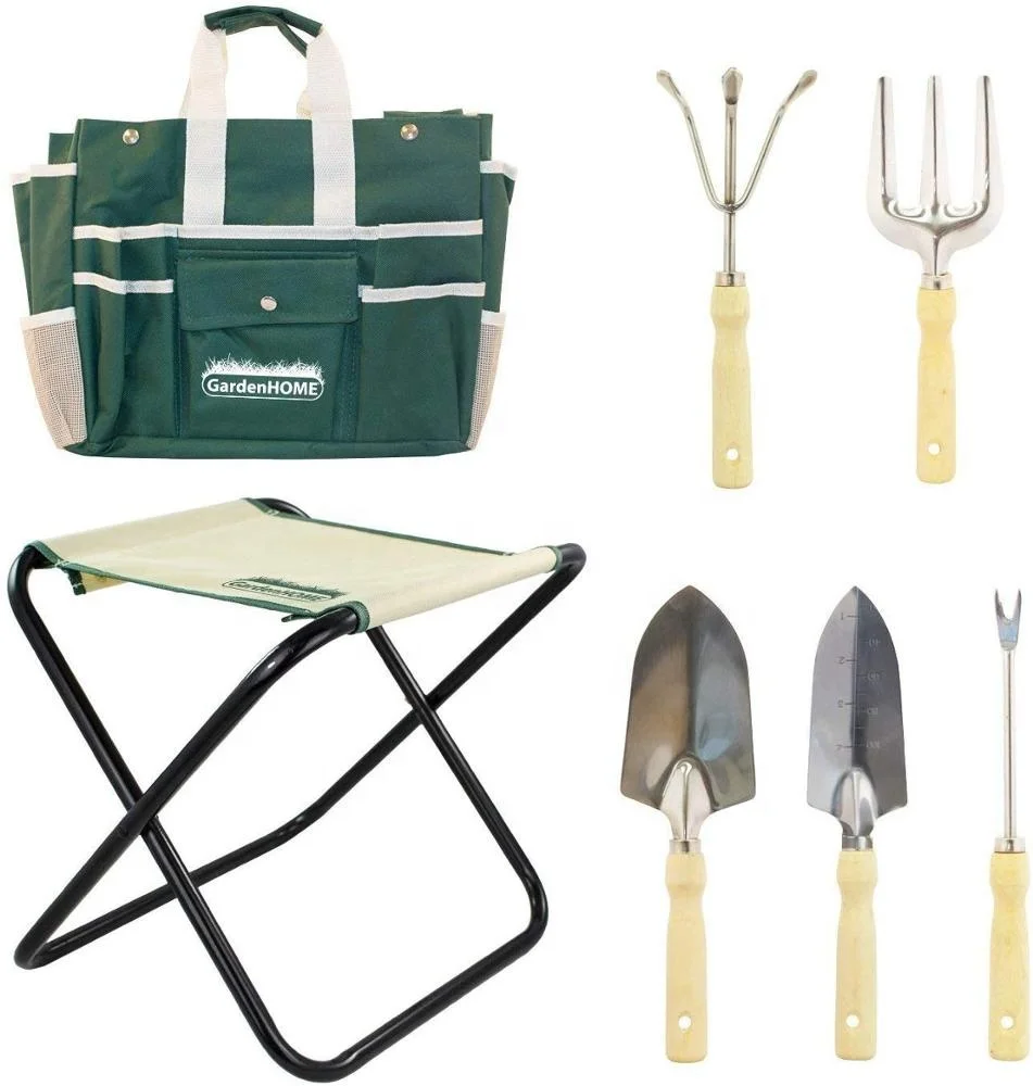 Garden Kneeler and Seat Stool Heavy Duty Garden Folding Bench  Soft EVA Kneeling Pad