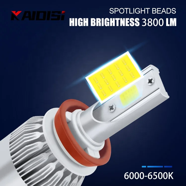 Автомобильные аксессуары C6 СВЕТОДИОДНАЯ Лампа H1 H3 H7 H4 H11 9005 9006 880 светодиодная