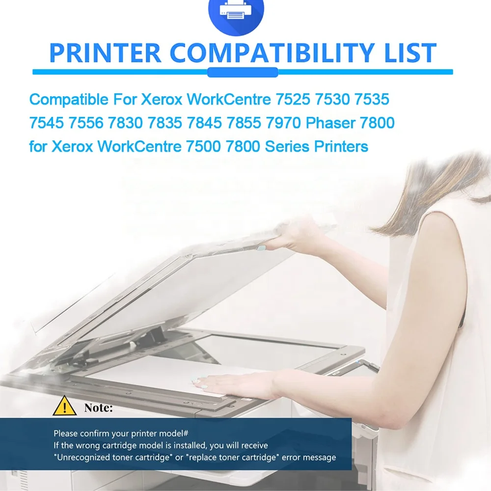 Натуральная совместимая 7525 Xerox WorkCentre 7530 7535 7556 7825 7830 7835 7855 7970 тонер-картриджи для тонер-картриджа