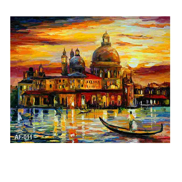
Home Wall Decoration Venice Landscape Art Oil Painting Canvas Wall Hanging Decor Artworks 