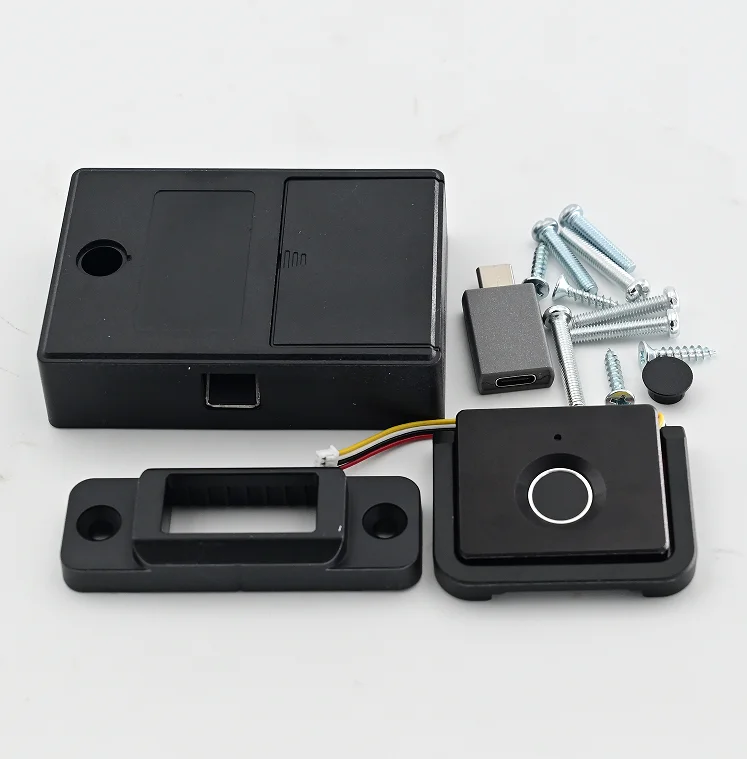 Smart Drawer Lock Zinc Alloy Fingerprint Commercial Furniture Lock For Office, Apartment With Handles