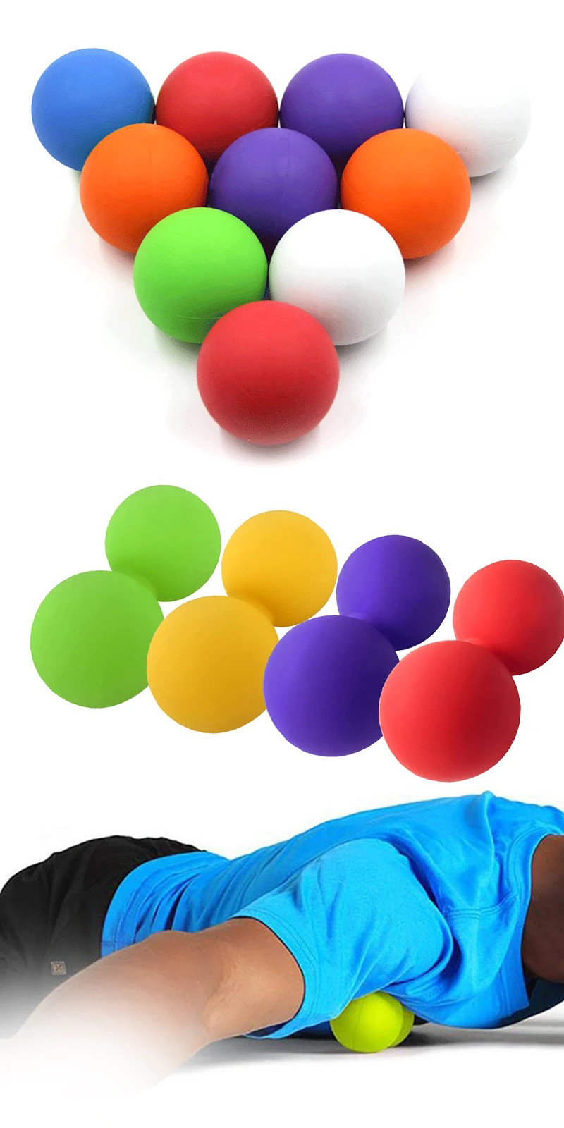 Standard lacrosse Ball Ncaa With Custom Design Ball Natural Rubber Trig-ger Point Massage Ball Therapy Massager