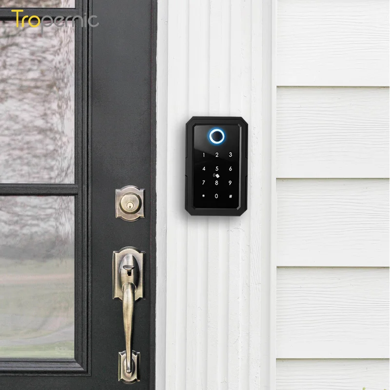 High Quality Waterproof Outdoor Wall Digital Safety Wifi Code App Fingerprint Smart Key Box for Home Office