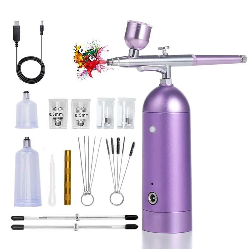 Беспроводной алкоголя краски для ногтей воздуха макияж тату аэрограф Aerografo набор