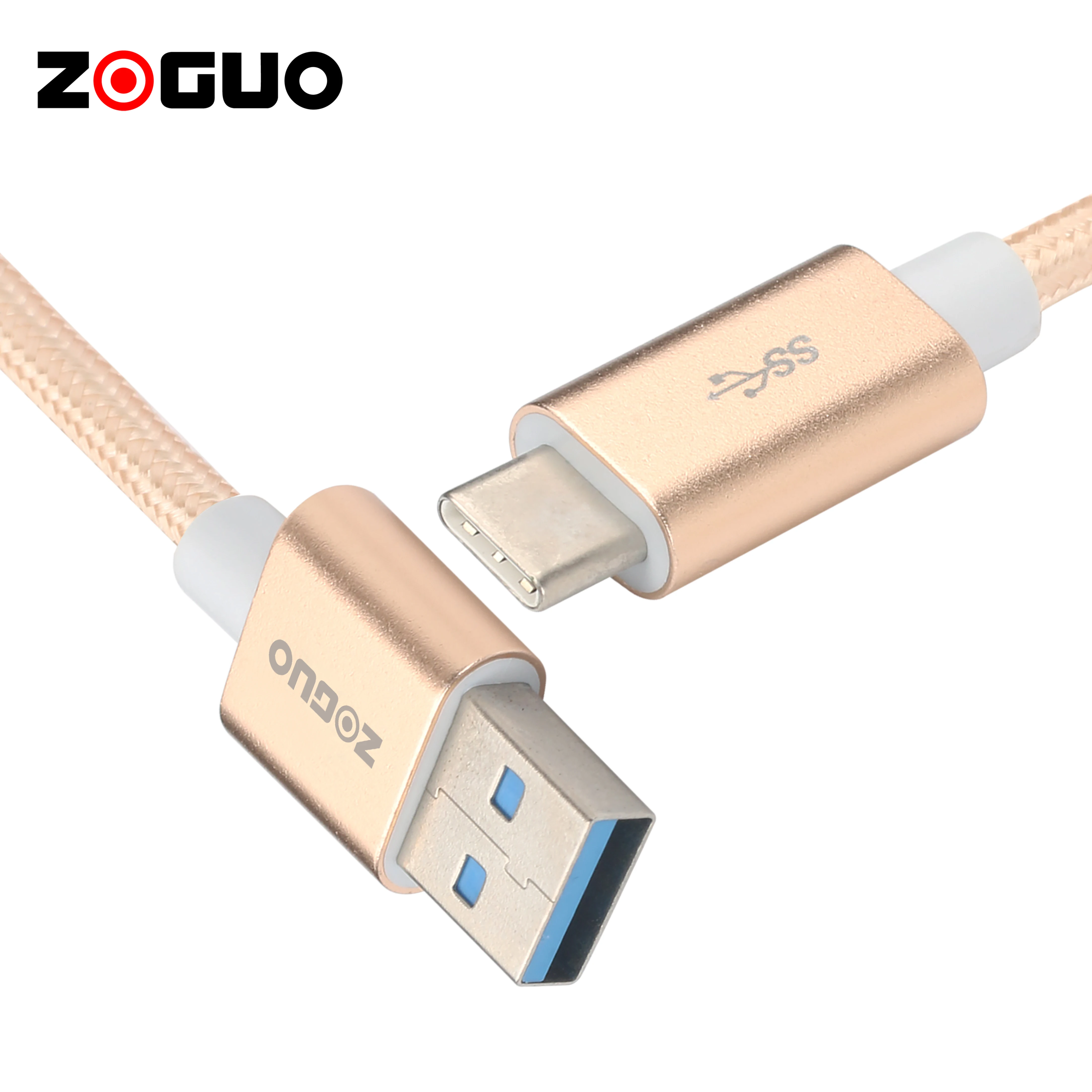 Плетеный кабель USB 3 1 Type-A на Type-C 3A для быстрой зарядки мобильного