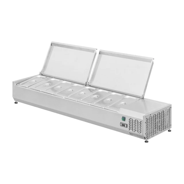 Refrigerated Pizza/salad Glass Work Table,Salad Counter Chiller