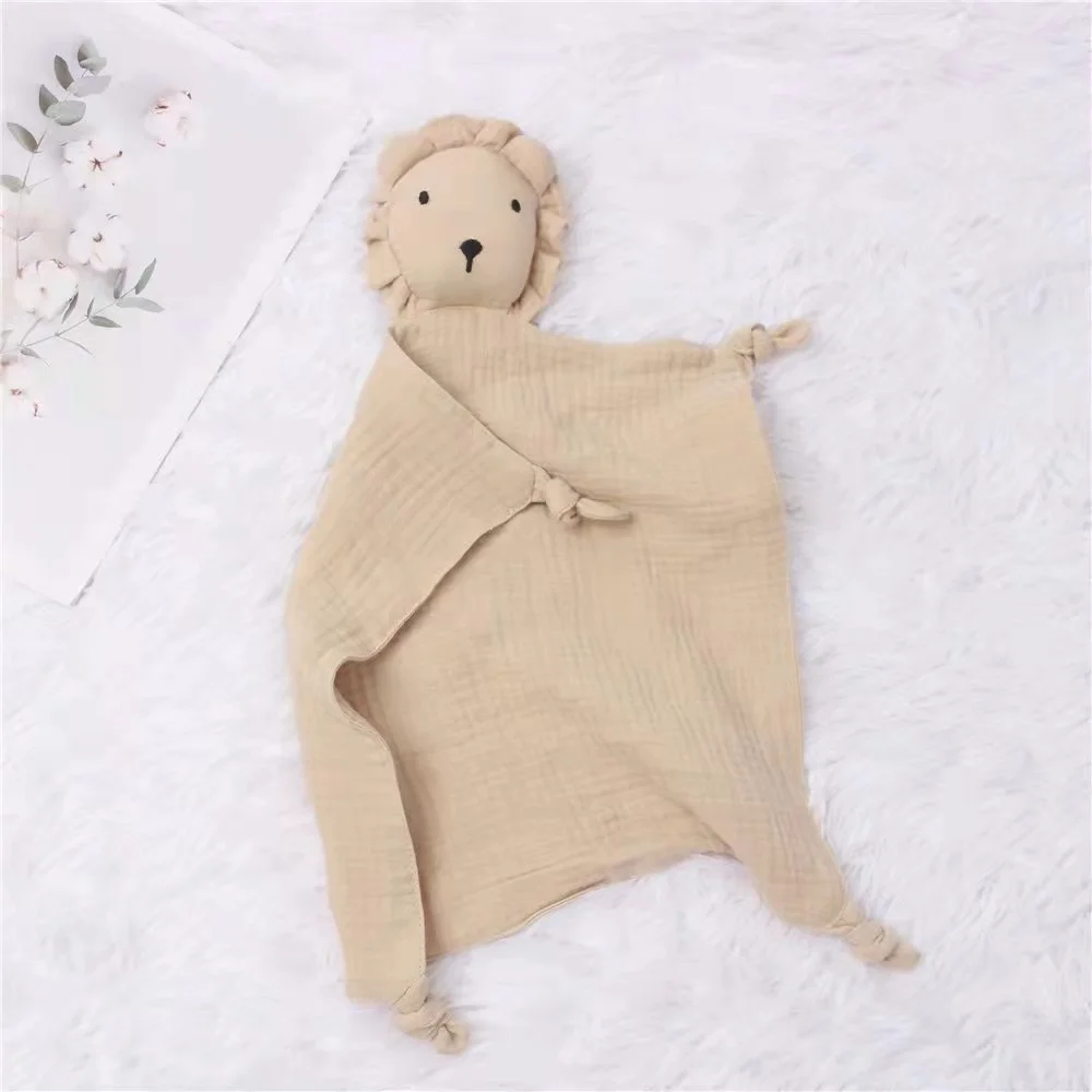 Hot Sale Organic Cotton Baby Comforter Toy Lion Baby Comforter baby comforter toy