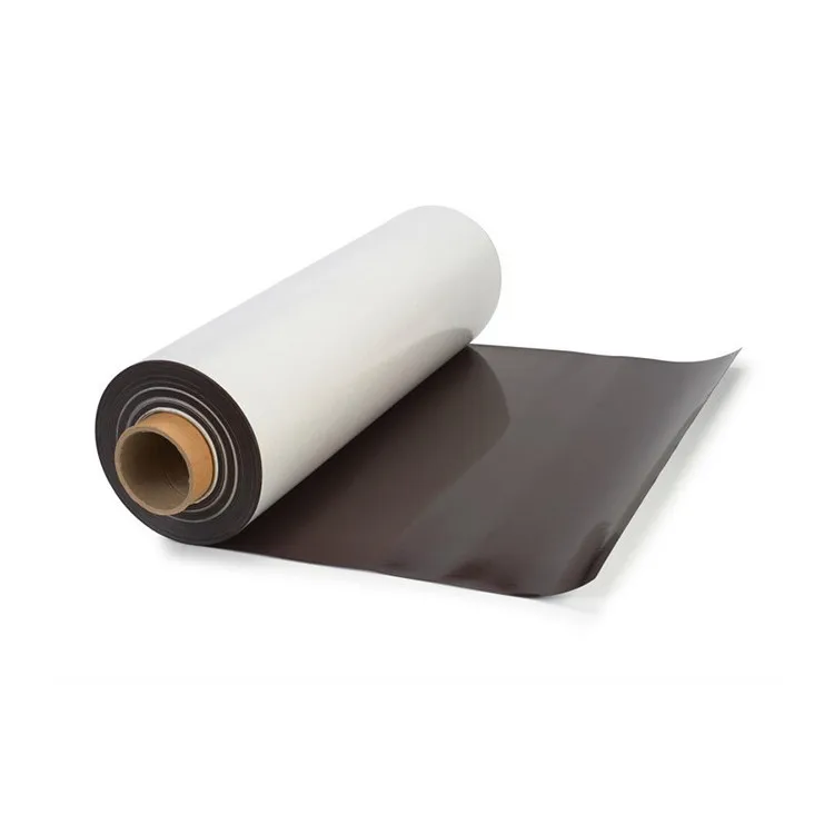 1.5m x 30cm Non-adhesive Surface of White PVC Coated Magnetic Vinyl 1.5mm Thickness