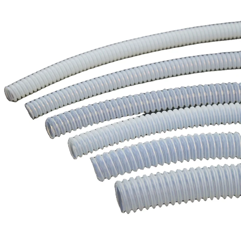 customized PTFE flexible Convoluted Hose High/Low temperature resistant hydraulic tubing for fuel/oil
