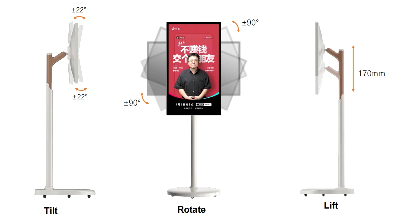 24 32 Inch Incell Touch Portable Display Android Projection Monitor Ips Screen Rotate Wifi Work Studying Workout Smart Display