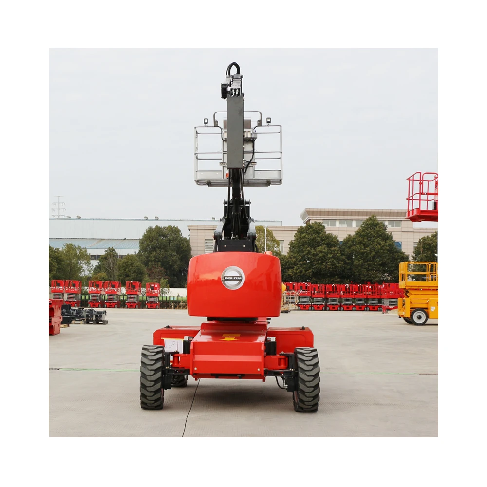 Cheap small 12-16m hydraulic articulated mobile portable cherry picker boom lift