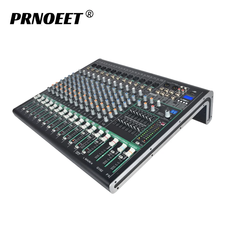 hot Selling 12 channels High-speed electric  App control sound live audio console mixer