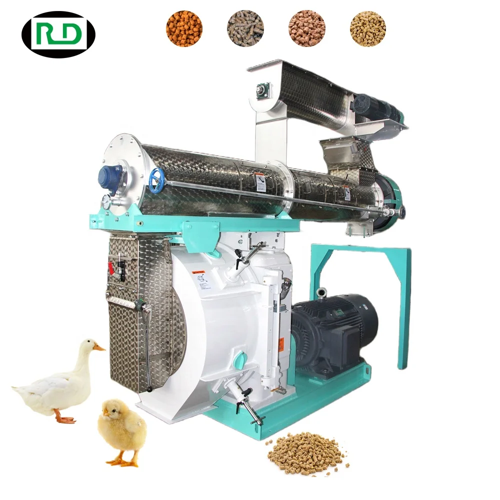 1t 2t 3t 5t 10t Highly Efficient 1-2 T/H Poultry Feed Pelletizer Machine Press For Animal Feeds