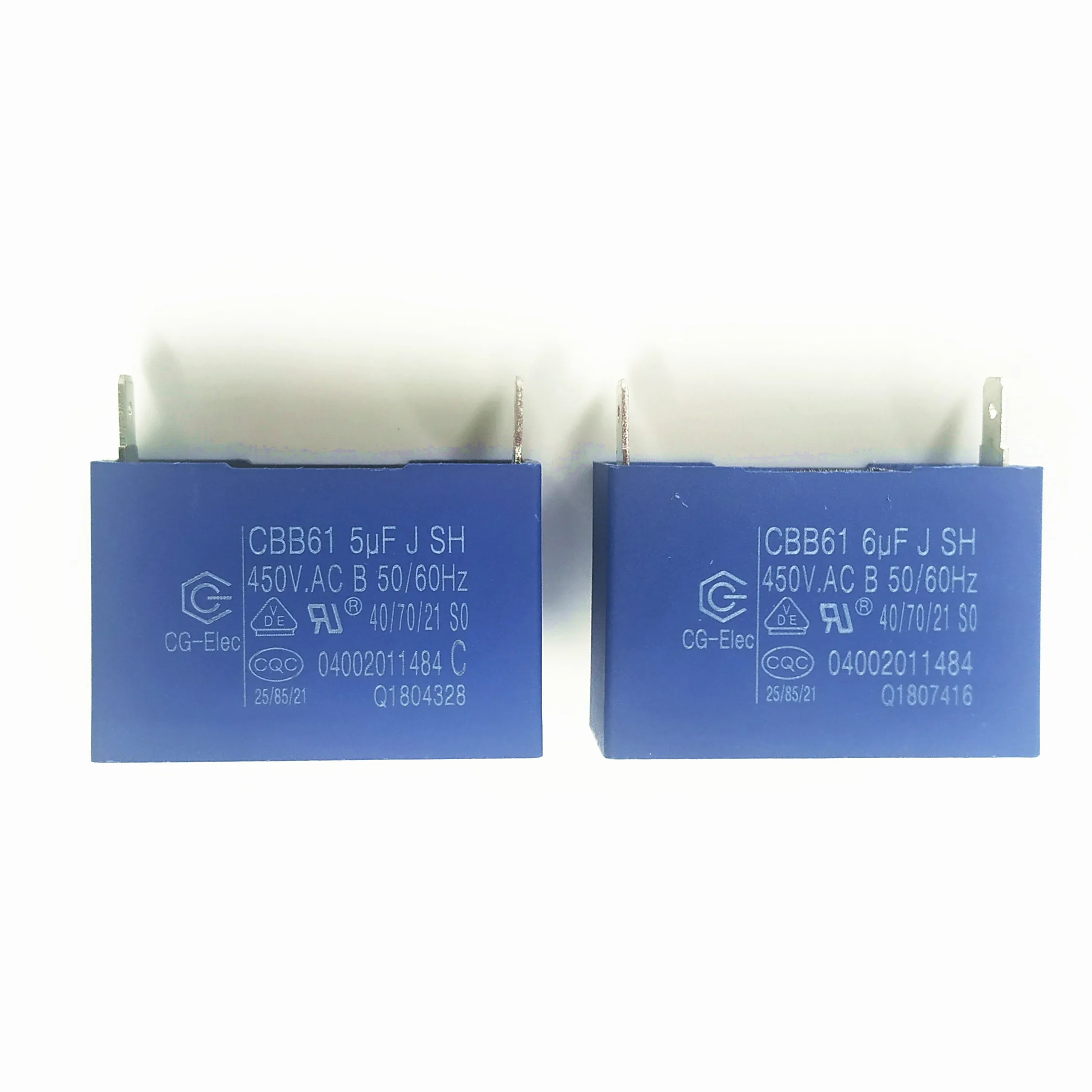 Top quality CBB61 fan capacitor 3.5uF 4uF 5uF 6uF 250V 450V film capacitors