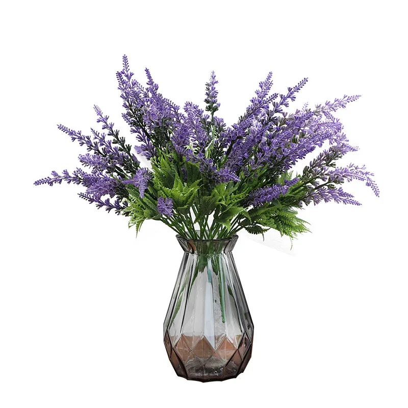 Artificial Centerpiece Flower Lavender Fake Flowers For Wedding Living Room Decoration Artificial Faux Bulk Flowers Realistic