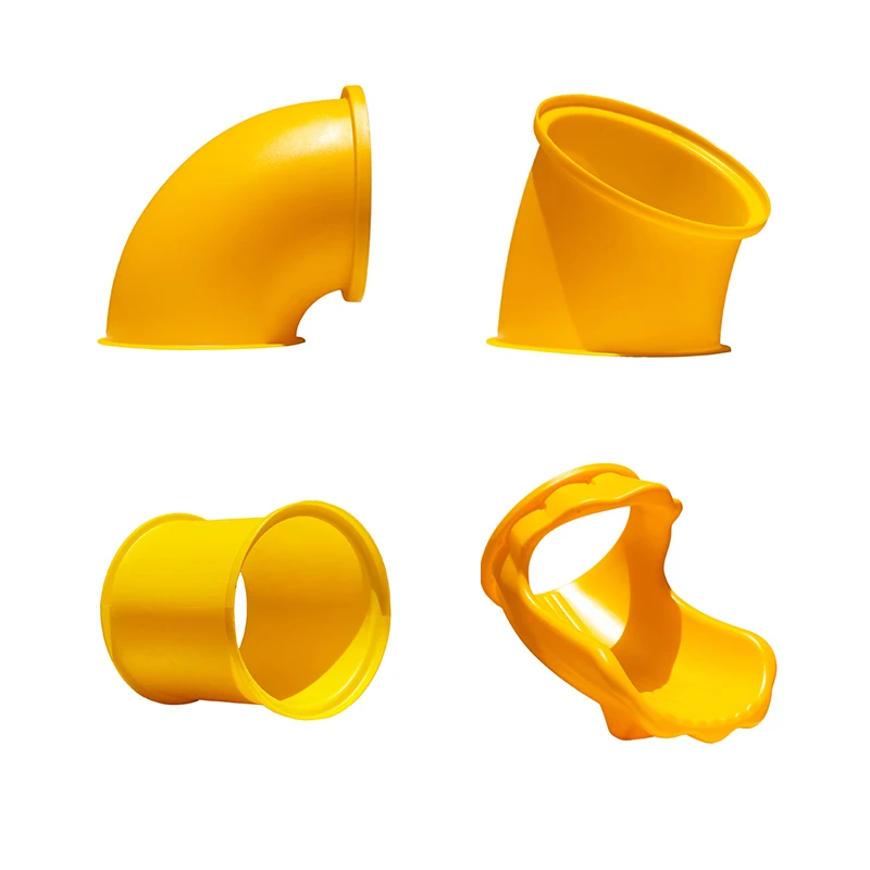 Фабричная детская наружная игровая площадка аксессуары для слайдов 45 90 градусов прямой коннектор ковши наружные горки выход