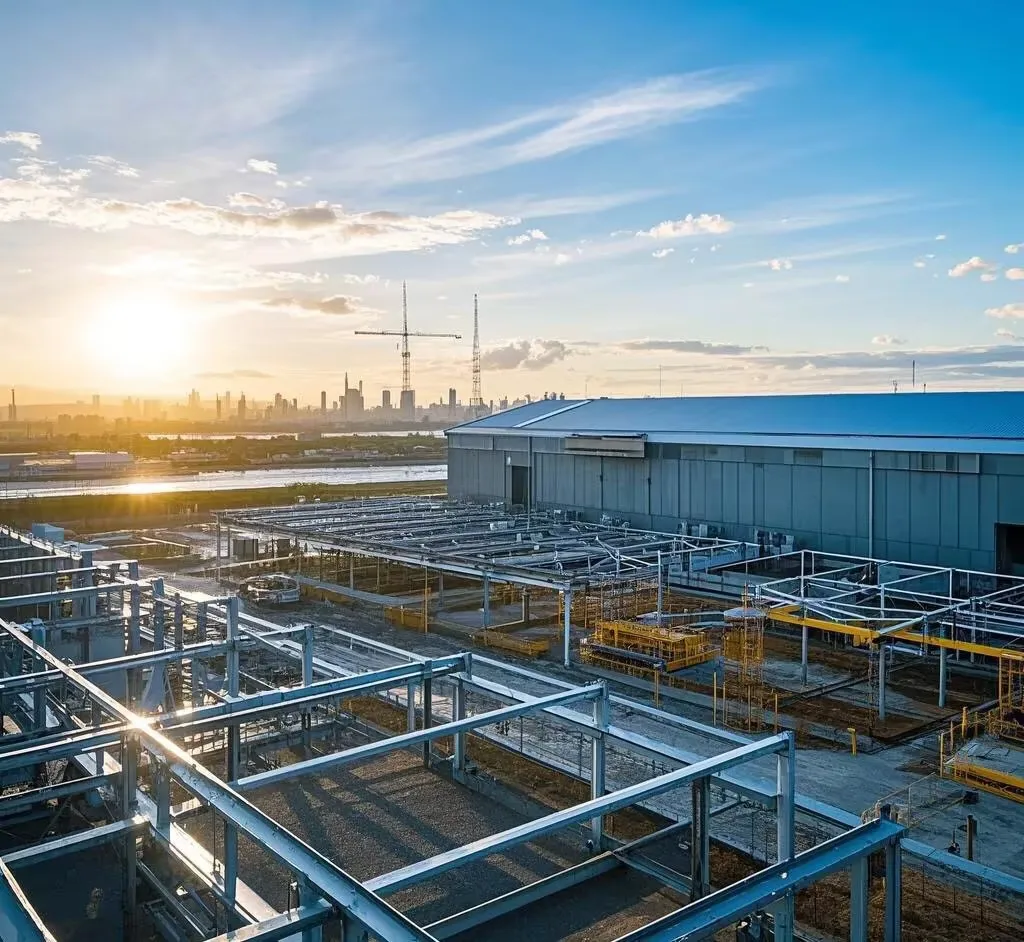 Modern Design Prefabricated  Logistics Warehouse Workshop Light Commercial Industrial Building Warehouse steel structure