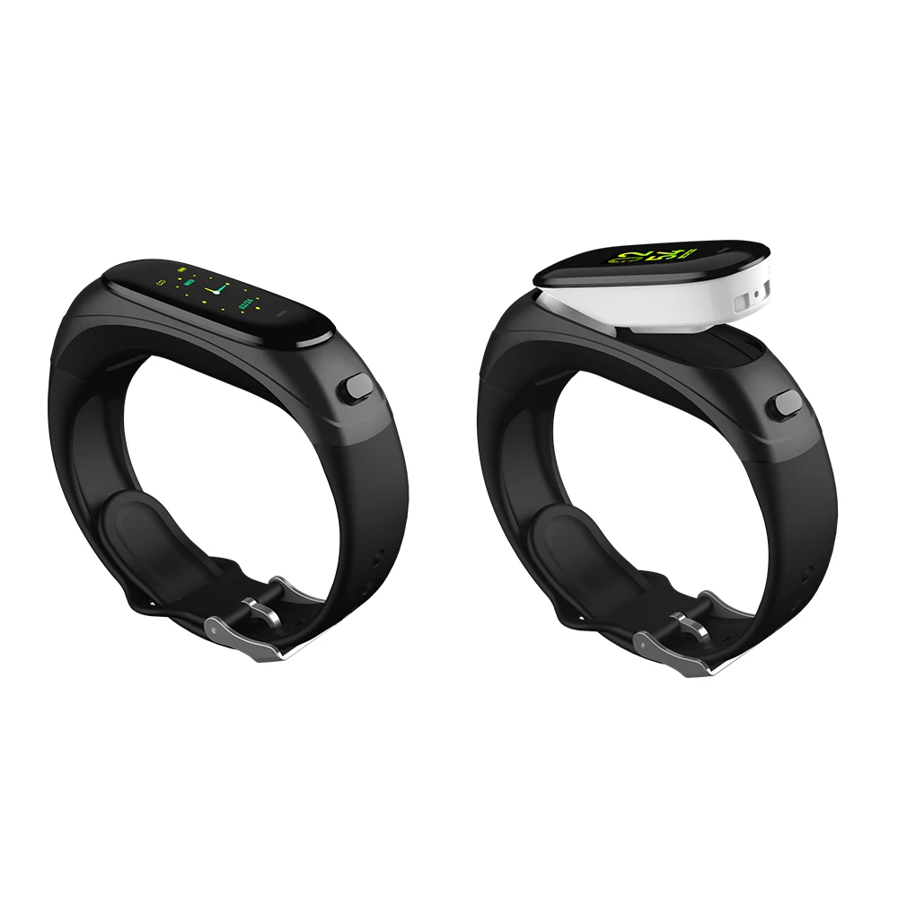 Blood pressure sport fitness tracker smartwatch earphone , heart rate smart bracelet earbuds watch with wireless earbuds