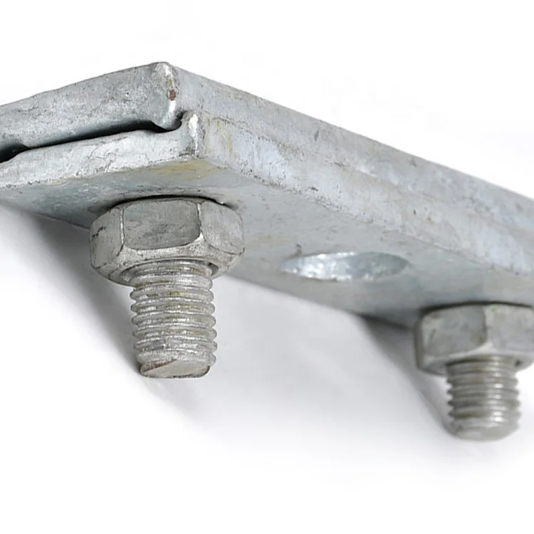 Cable Suspension Clamp Parallel Groove Guy Wire Suspension Galvanized Clamp With 3 Bolts