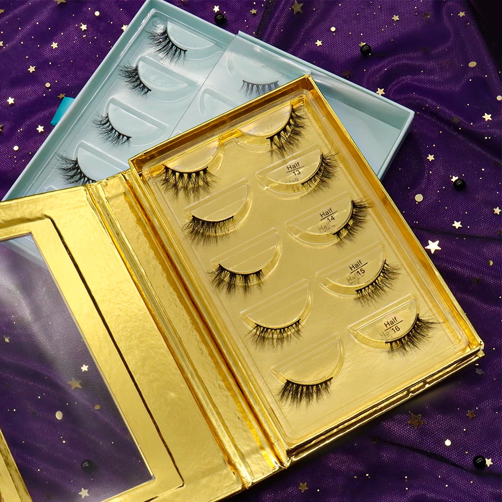 Clear Soft Band 25Mm Nature Short Lasheswholesale Vendor Eyelash Packaging 5D Mink Eyelashes Wholesale Half Synthetic Lashes