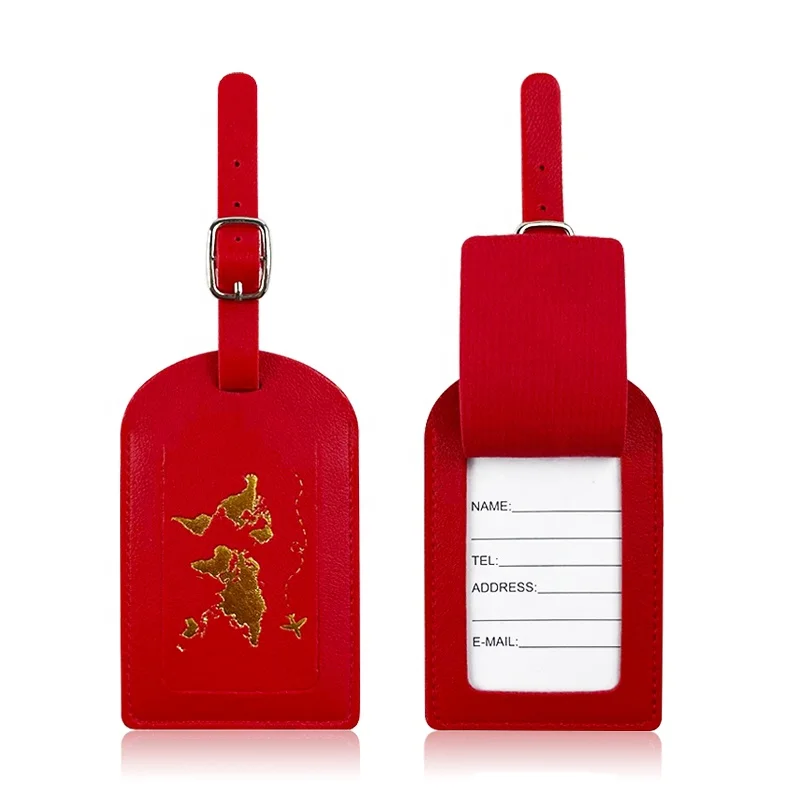 Wholesale Stock Popular Card Holder For Airtag Luggage Tag Tracker Leather Travel Luggage Tag