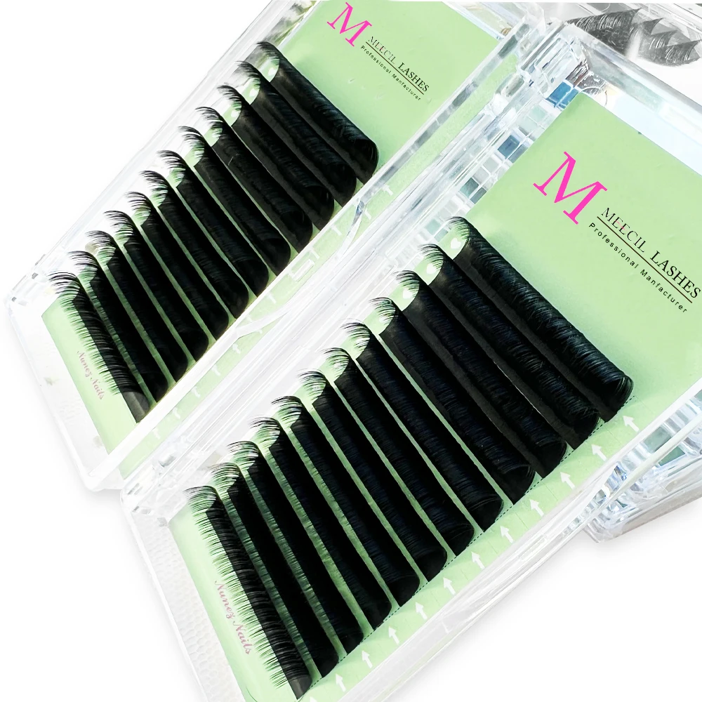 Full Mink Cashmere Dark Matte Russian Mixed Fluffy Volume Handmade Lash Trays Volume Eyelashes wholesale