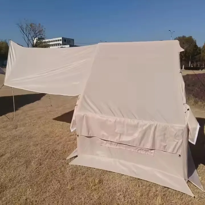 Portable One-Bedroom Family Camping Tent Waterproof Outdoor Large Canvas Oxford Fabric Automatic Features Gas Column Inflatable
