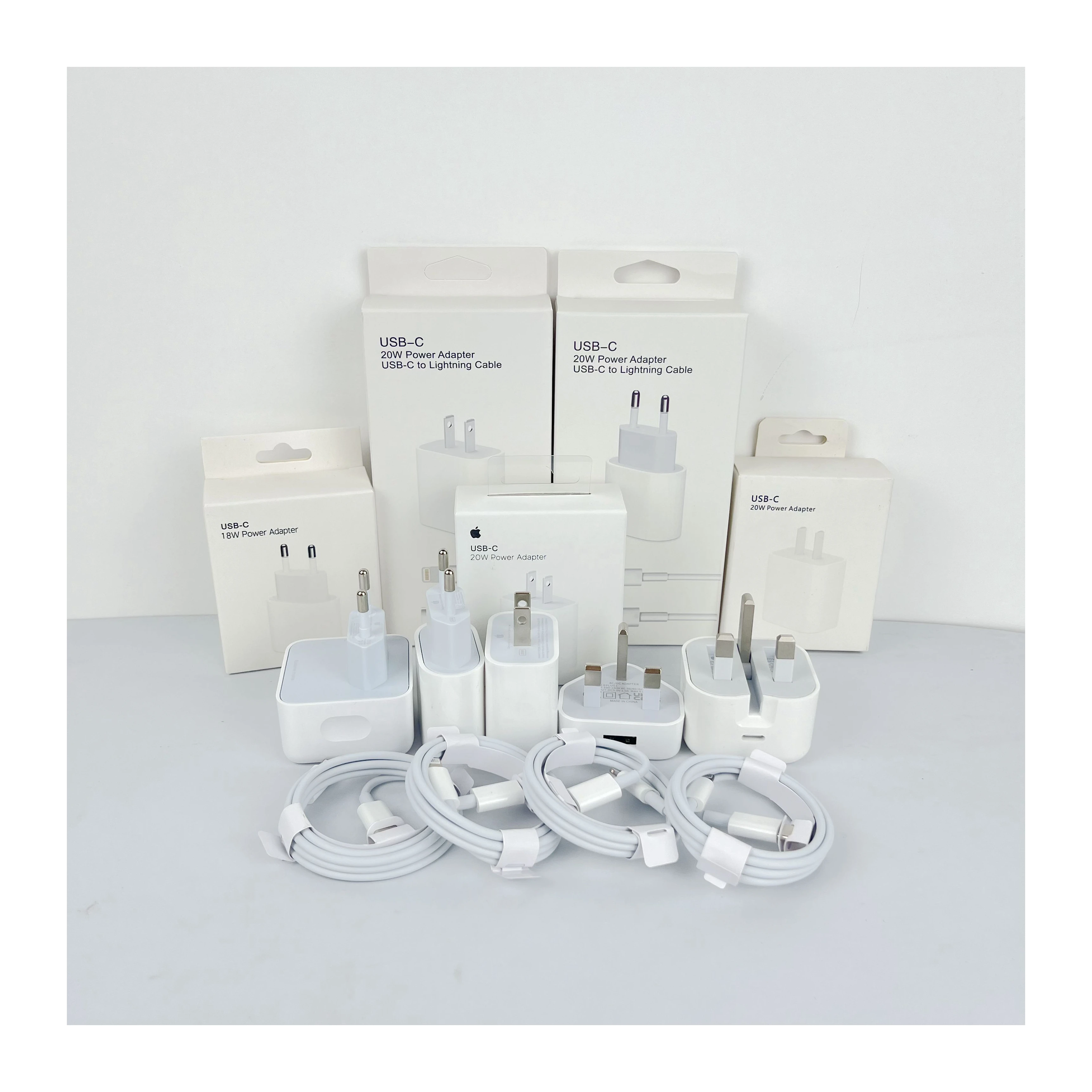 Hot selling in Type C Us Standard Chargers Plug, Original Wholesale US EU UK 20W USB PD chargers