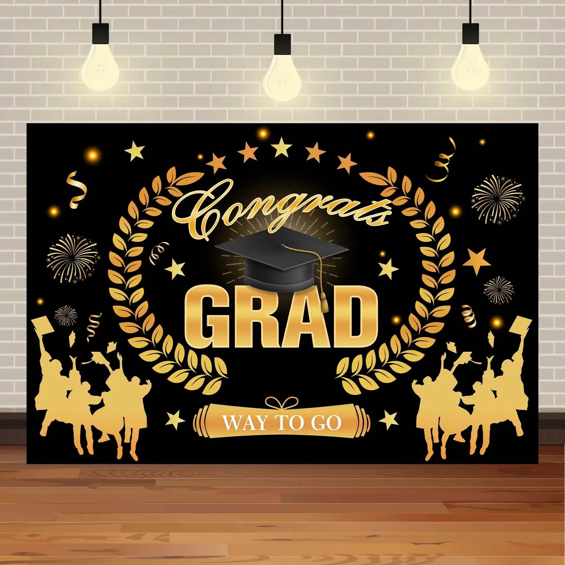 New Arrival Polyester Wall Hanging Grad Banners 2024 For Party Decoration