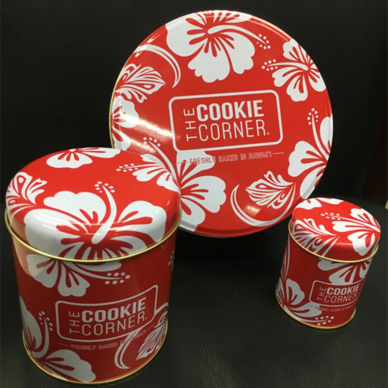 Hawaii  cookies corner brand  biscuit  tin box  cracker box food tin box with custom printing