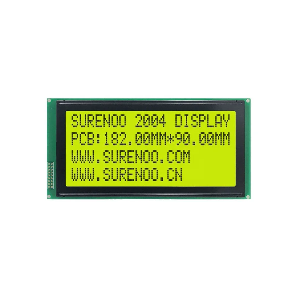 204 2004 20X4 Largest Size Serial I2C IIC Yellow Green Character LCD Module Display Screen Panel LCM with LED Backlight