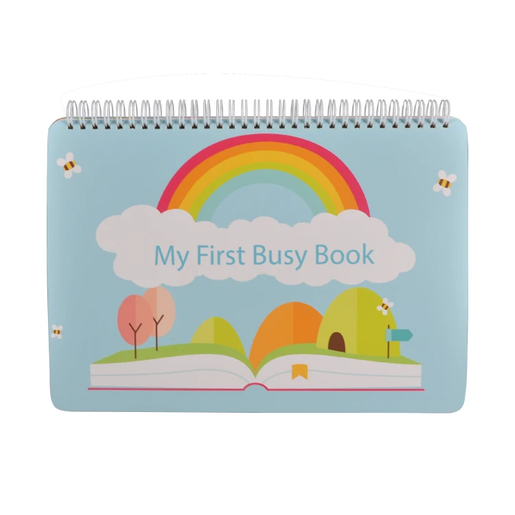 Educational Toys Quiet Book  Waterproof Custom Printing Activity Stickers 12 Page Fast memory Learning My Preschool Busy Book
