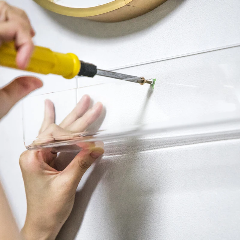 Многоцелевой акриловый настенный стенд Органайзер стеллаж для ванной комнаты подвесной журналов