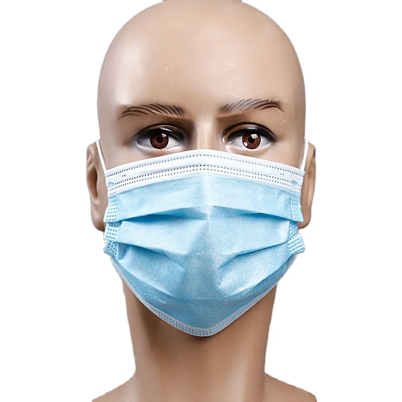 Non-woven Mask 3-layer face mask Blue customized disposable medical face mask