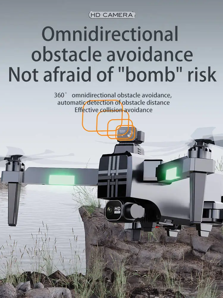 JHD NEW A380 Digital 5G Drone 8K HD 3-axis PTZ Electronic Anti-shake ESC Dual Camera Super Battery Brushless RC FPV Helicopter