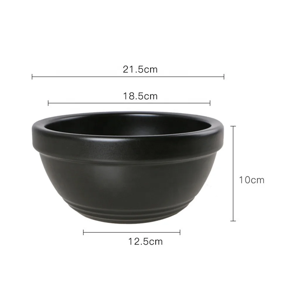Hot Soup Pottery Stone Bowl Non-Stick Bibimbap Rice Ceramic Bowl Anti-heat Base Chinese Rice Noodle Casseroles Stone Bowl Set