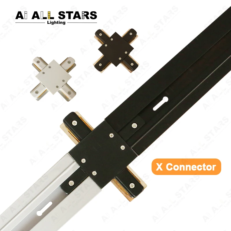Aluminum Recessed Ceiling Mount 1 Circuits 2 Wires Linear LED Track Light Rail System Black White Track Light Rail