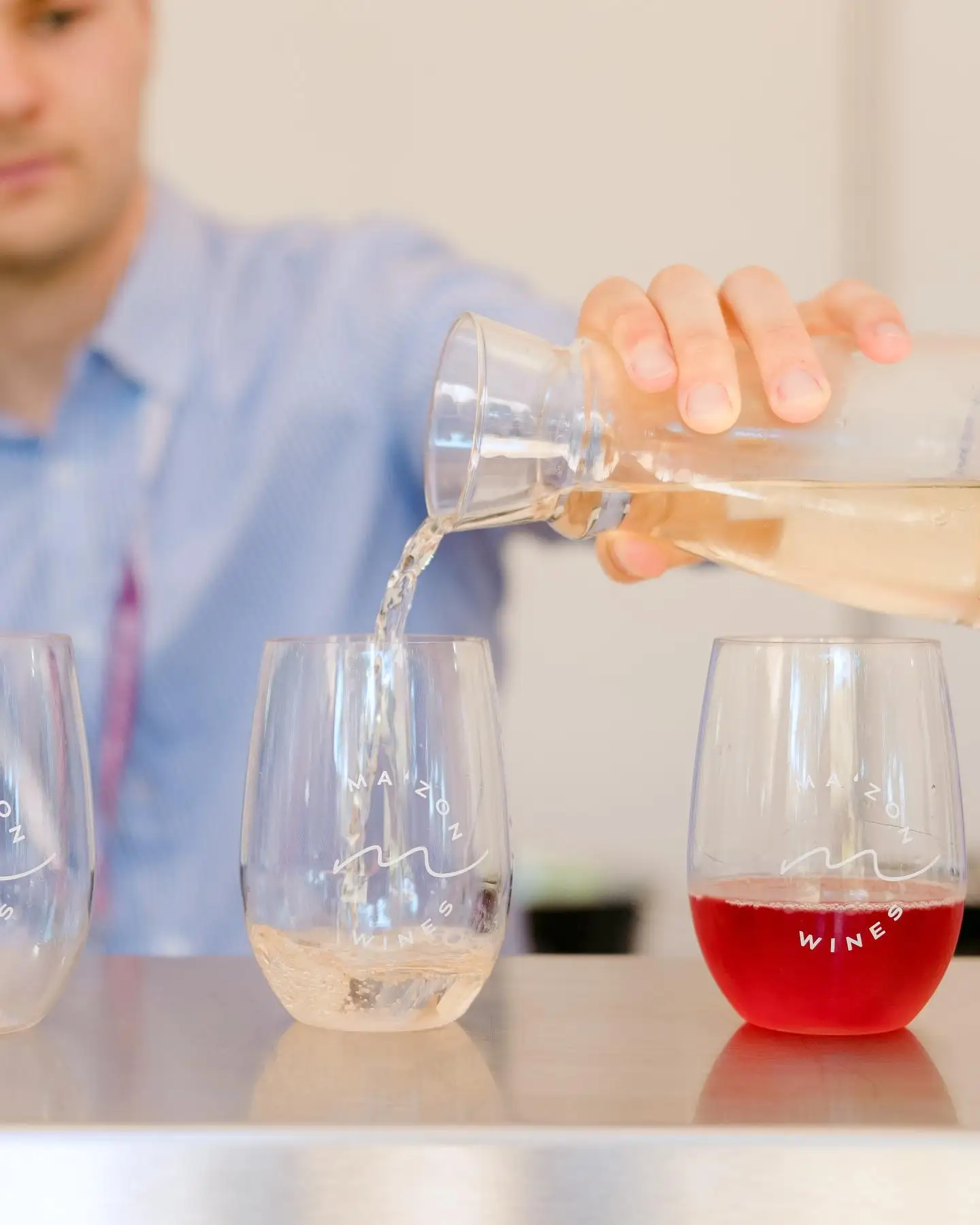 Custom logo 350ml clear handmade plastic reusable wine glasses stemless unbreakable stemless wine tumbler glass