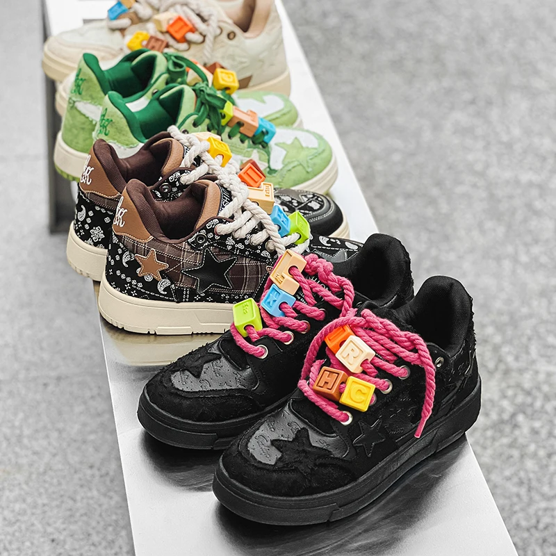 Autumn Trend Colors Skate Shoes Brand Sneakers Men Women Designer Shoes Skateboard Low-cut Flat Stars Shoes Man Sneakers