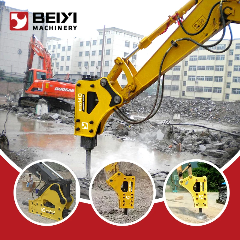 Excavator Hydraulic Breaker Hammer - Mini Excavator Rock Breaker Machine, Heavy-Duty Hammer Breaker for Sale