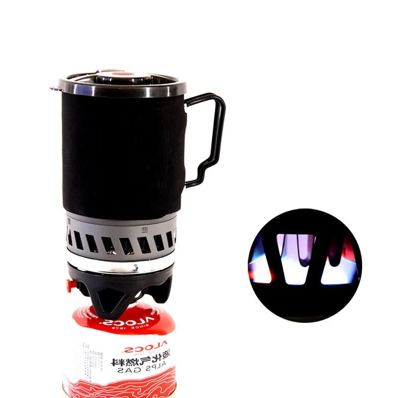 Factory Custom 1000W 0.9L Outdoor Camping Wind Heat Reactor Hike Stove