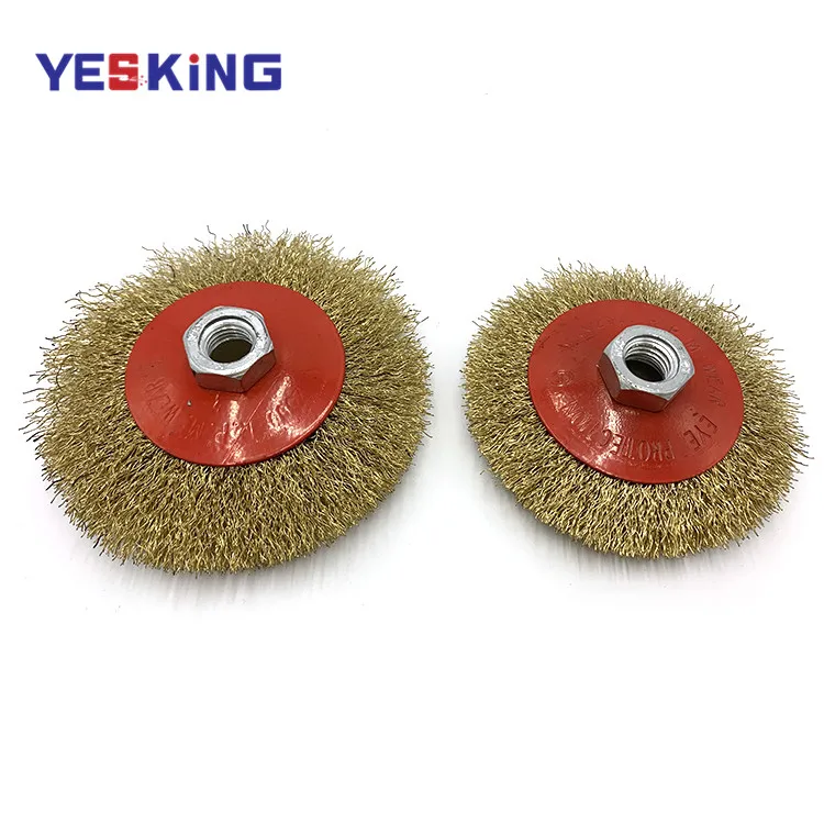 
2021 Industrial polishing rust removal basin curved copper wiring wheel brush small wire wheels brush 