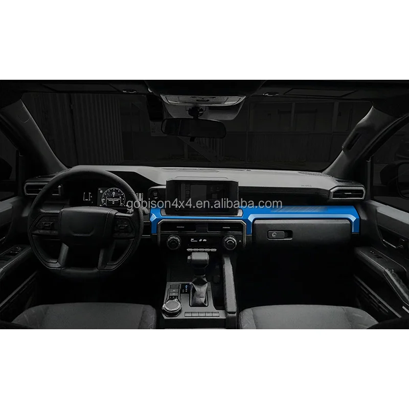 Gobison High Quality Center Console Dashboard Trim Cover ABS 8inch For TOYOTA TACOMA 2024 Interior Accessories