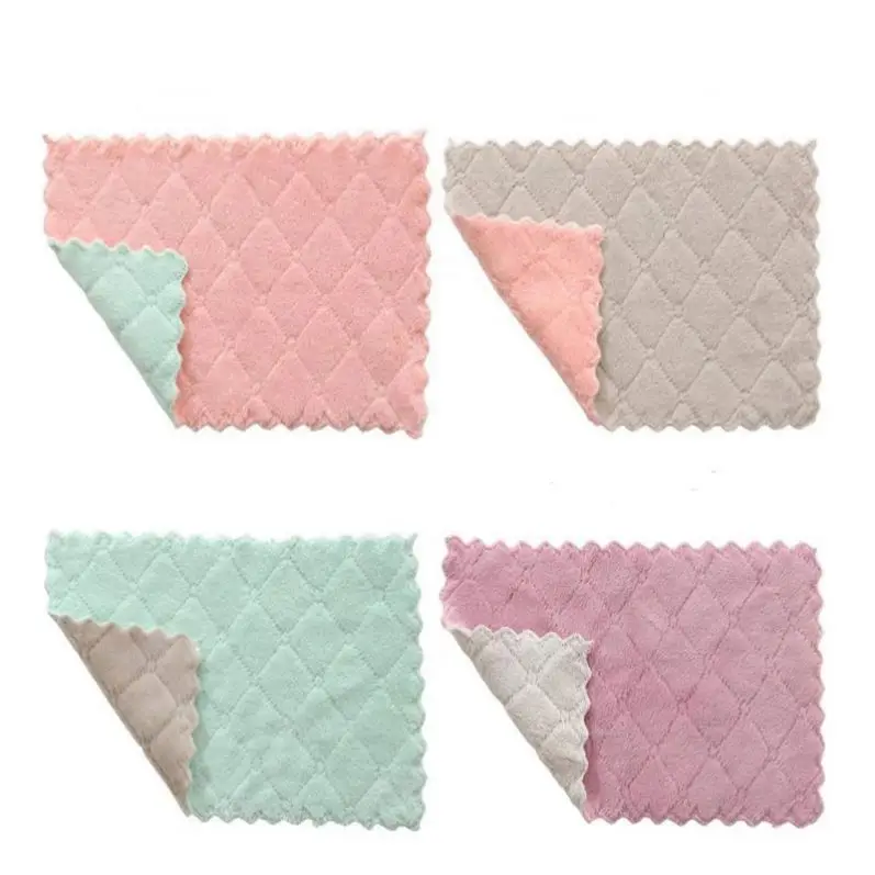 Wholesale Household Cleaning Cloth Absorbent Microfiber Kitchen Towel Oil Dish Wash Towel