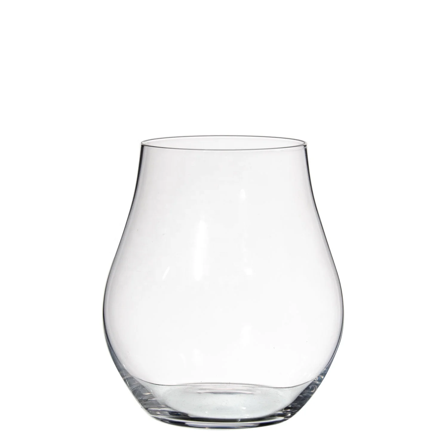 Samyo Premium Quality Handmade Glassware Wholesale Crystal Stemless Tulip shape Water Glass Whisky Wine Tumbler