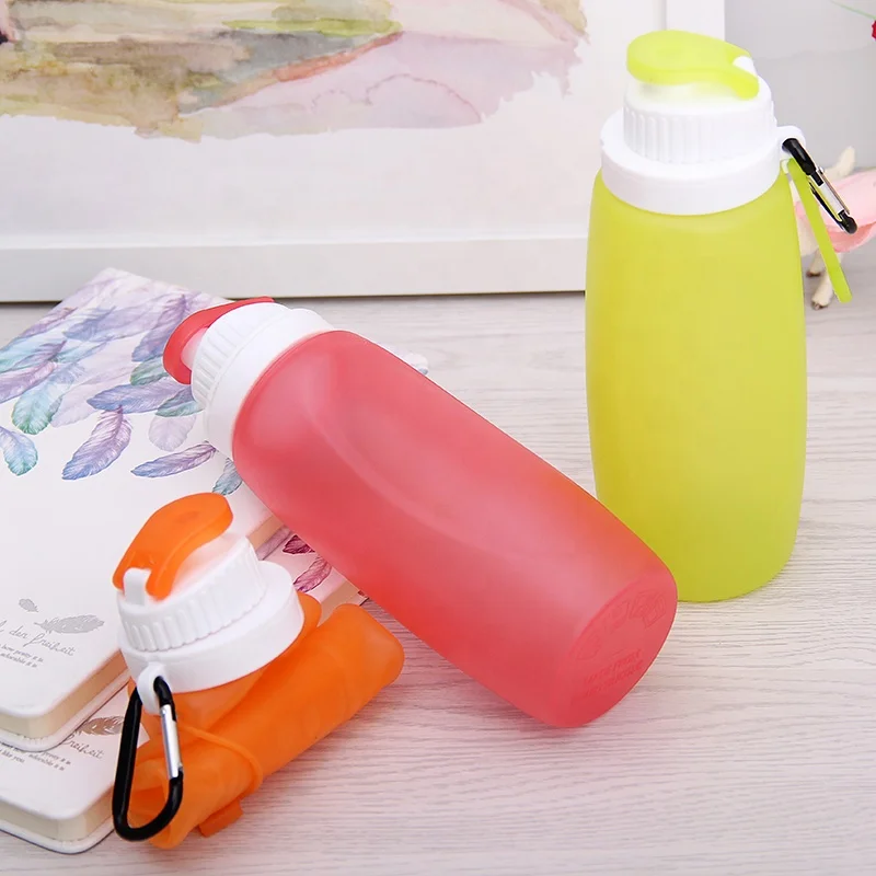 Amazon Fitness Sports Kids Reusable Collapsible Water Bottle Silicone