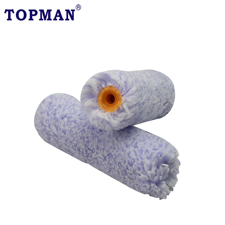 4 Inch premium microfiber lint free mini paint roller refill use all paint and finish